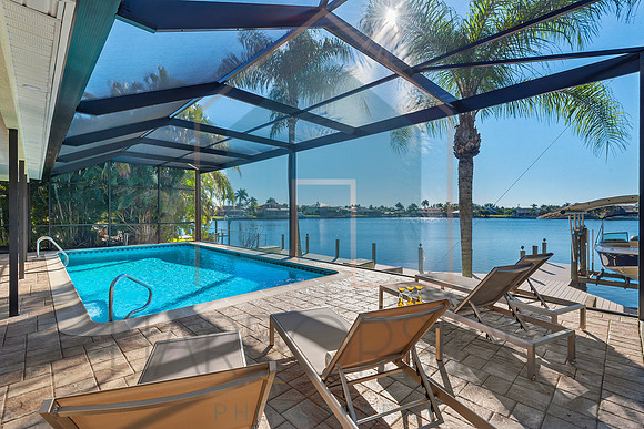 Real estate pool photo